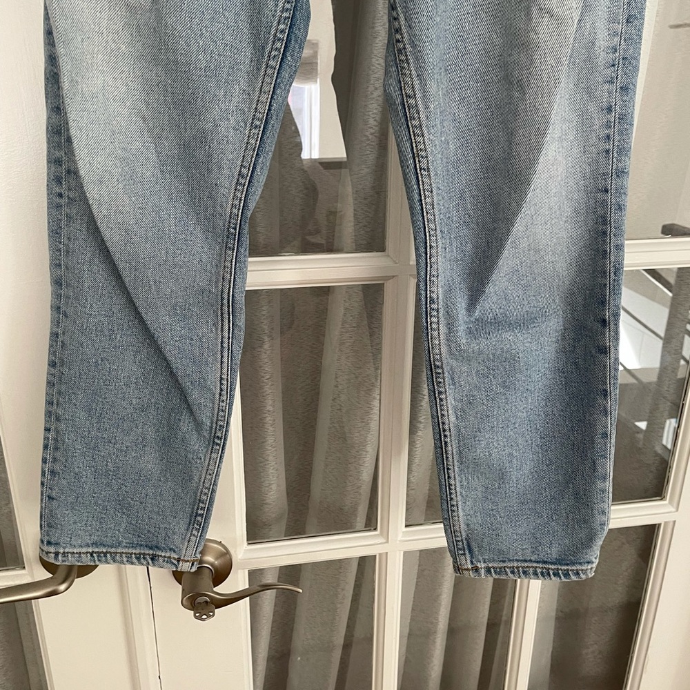 Redone High Rise Crop Jean Pale Indigo Wash - Picture 4 of 9